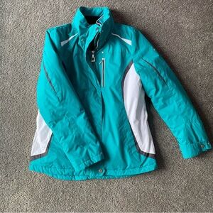 ZeroXposur Womens 3-in-1 Jacket in Aqua and White